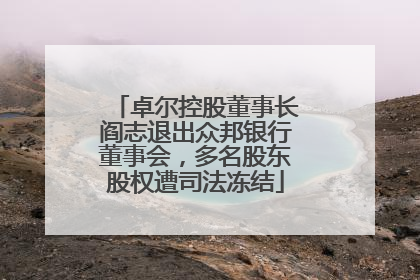 卓尔控股董事长阎志退出众邦银行董事会，多名股东股权遭司法冻结