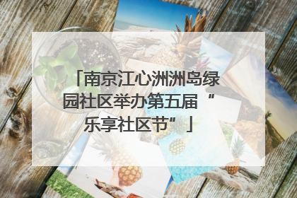 南京江心洲洲岛绿园社区举办第五届“乐享社区节”