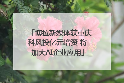 博拉新媒体获重庆科风投亿元增资 将加大AI企业应用