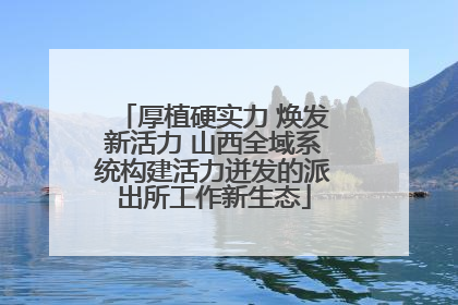 厚植硬实力 焕发新活力 山西全域系统构建活力迸发的派出所工作新生态
