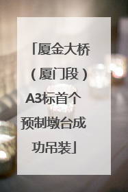 厦金大桥（厦门段）A3标首个预制墩台成功吊装