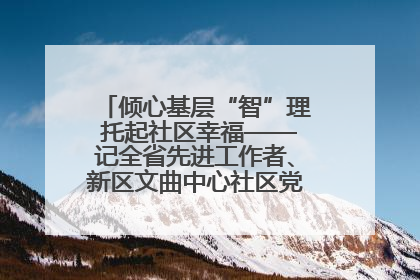 倾心基层“智”理 托起社区幸福——记全省先进工作者、新区文曲中心社区党委书记董世弘