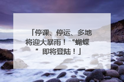 停课、停运、多地将迎大暴雨！“蝴蝶”即将登陆！
