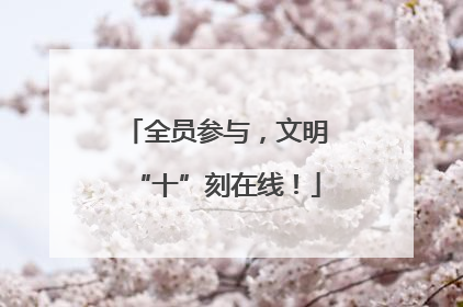 全员参与，文明“十”刻在线！