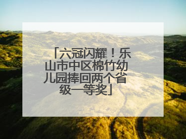六冠闪耀！乐山市中区棉竹幼儿园捧回两个省级一等奖