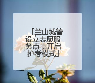 兰山城管设立志愿服务点，开启护考模式