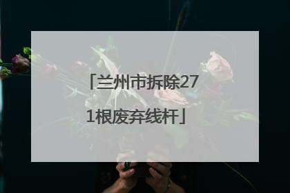 兰州市拆除271根废弃线杆