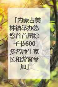 内蒙古美林镇举办悠悠谷首届粽子节600多名师生家长和游客参加