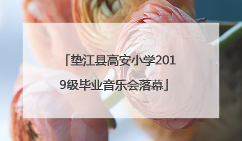垫江县高安小学2019级毕业音乐会落幕