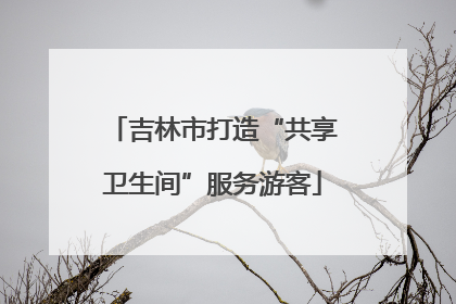 吉林市打造“共享卫生间”服务游客