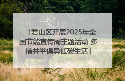 君山区开展2025年全国节能宣传周主题活动 多措并举倡导低碳生活