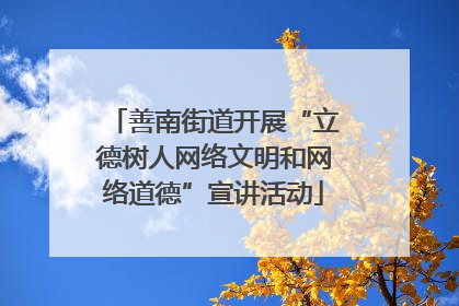 善南街道开展“立德树人网络文明和网络道德”宣讲活动