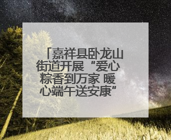嘉祥县卧龙山街道开展“爱心粽香到万家 暖心端午送安康” “五为”志愿服务活动