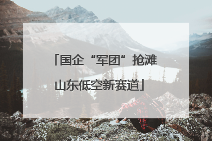 国企“军团”抢滩山东低空新赛道