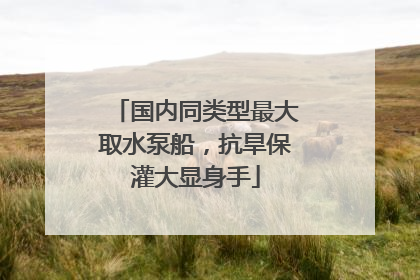 国内同类型最大取水泵船，抗旱保灌大显身手