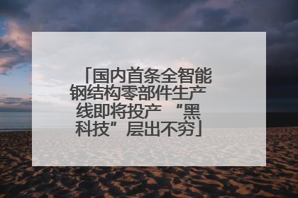 国内首条全智能钢结构零部件生产线即将投产 “黑科技”层出不穷