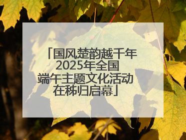 国风楚韵越千年 2025年全国端午主题文化活动在秭归启幕