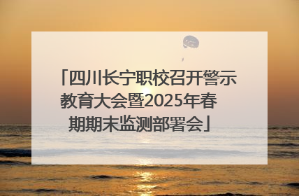 四川长宁职校召开警示教育大会暨2025年春期期末监测部署会