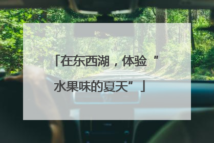 在东西湖，体验“水果味的夏天”