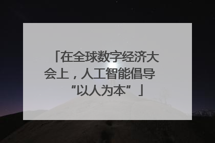 在全球数字经济大会上，人工智能倡导“以人为本”