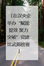 在汉央企举办“赋能提效 聚力突破”党建比武揭榜赛