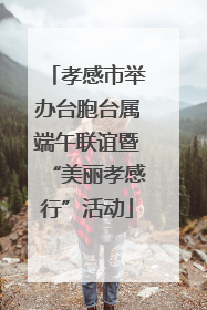 孝感市举办台胞台属端午联谊暨“美丽孝感行”活动