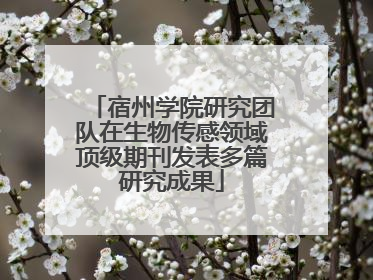 宿州学院研究团队在生物传感领域顶级期刊发表多篇研究成果