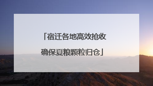 宿迁各地高效抢收 确保夏粮颗粒归仓