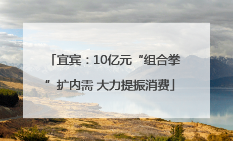 宜宾：10亿元“组合拳”扩内需 大力提振消费