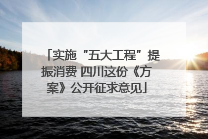 实施“五大工程”提振消费 四川这份《方案》公开征求意见