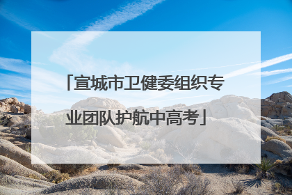 宣城市卫健委组织专业团队护航中高考
