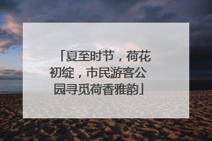 夏至时节，荷花初绽，市民游客公园寻觅荷香雅韵