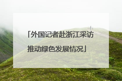 外国记者赴浙江采访推动绿色发展情况