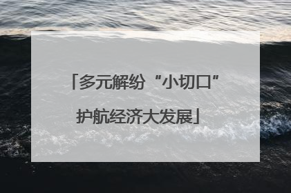 多元解纷“小切口” 护航经济大发展