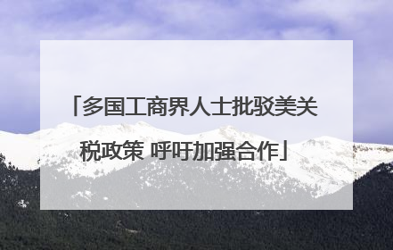 多国工商界人士批驳美关税政策 呼吁加强合作