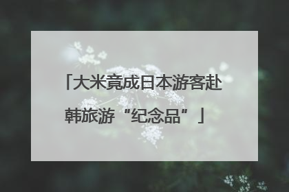 大米竟成日本游客赴韩旅游“纪念品”