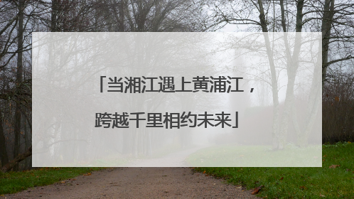 当湘江遇上黄浦江，跨越千里相约未来