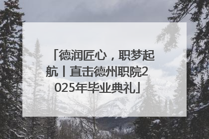 德润匠心，职梦起航丨直击德州职院2025年毕业典礼