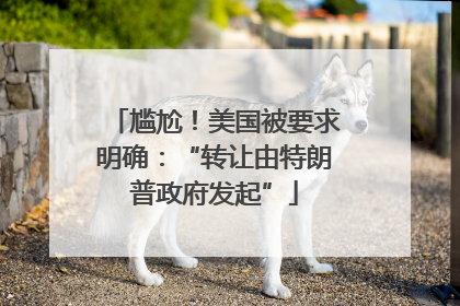 尴尬！美国被要求明确：“转让由特朗普政府发起”