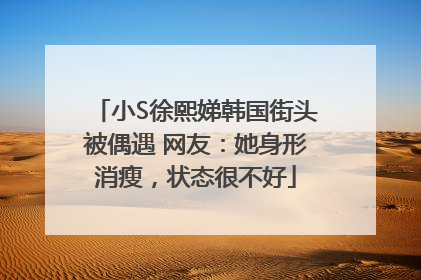 小S徐熙娣韩国街头被偶遇 网友：她身形消瘦，状态很不好