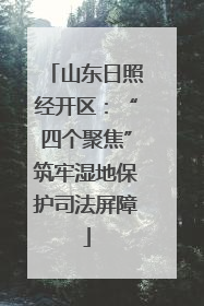 山东日照经开区：“四个聚焦”筑牢湿地保护司法屏障