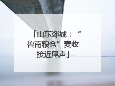 山东郯城：“鲁南粮仓”麦收接近尾声