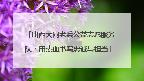 山西大同老兵公益志愿服务队：用热血书写忠诚与担当