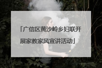 广信区黄沙岭乡妇联开展家教家风宣讲活动