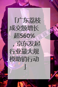 广东荔枝成交额增长超560%，京东发起行业最大规模助销行动
