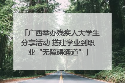 广西举办残疾人大学生分享活动 搭建学业到职业“无障碍通道”