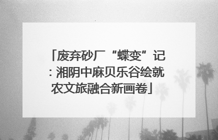 废弃砂厂“蝶变”记：湘阴中麻贝乐谷绘就农文旅融合新画卷