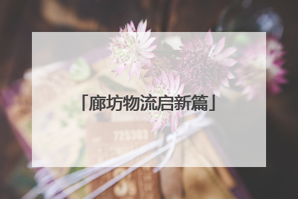廊坊物流启新篇