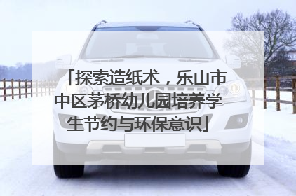探索造纸术，乐山市中区茅桥幼儿园培养学生节约与环保意识