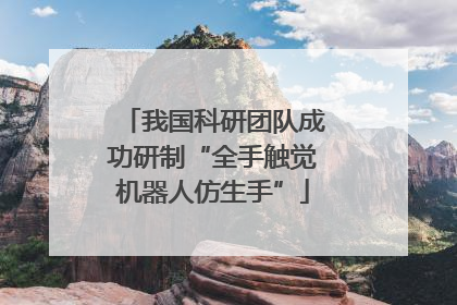 我国科研团队成功研制“全手触觉机器人仿生手”